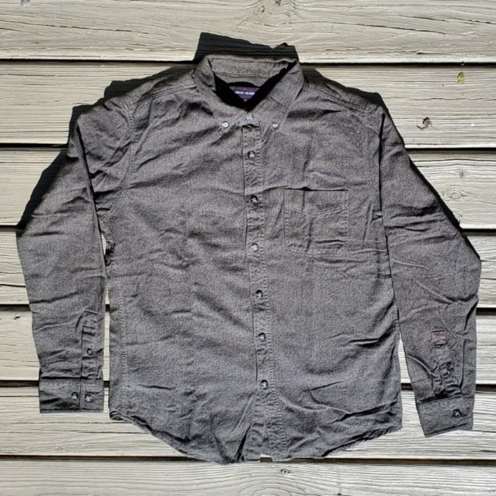 ADAM LEVINE Grass Green Flannel Medium Long Sleeve Shirt
